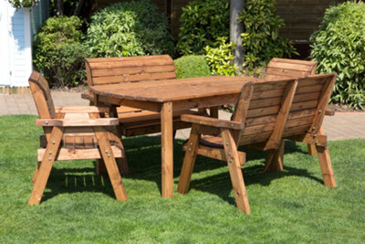 Rustic wooden garden table hot sale