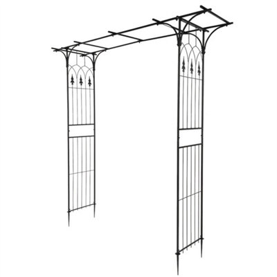 Outdoor Metal Garden Arch Gothic Arbor Garden Trellis For Climbing ...