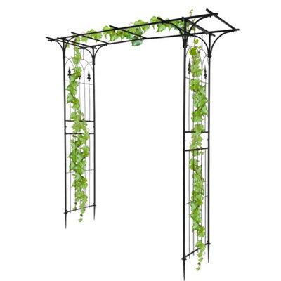 Outdoor Metal Garden Arch Gothic Arbor Garden Trellis For Climbing ...