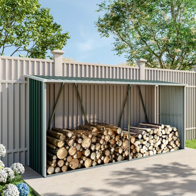 Garden shed with firewood storage sales