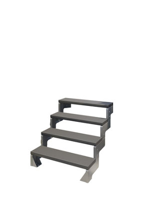 Outdoor Metal Staircase TRIMAX Anthracite 4 Tread Dolle