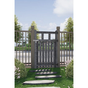 Outdoor Pedestrian Gate Wooden Freestanding Fence Door 76cm W x 120cm H