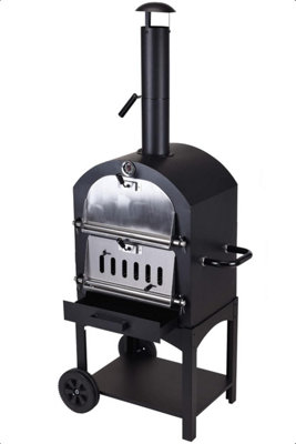 Outdoor Pizza Oven Garden Chimney Charcoal BBQ Smoker Bread Oven Portable  Grill | DIY at Bu0026Q