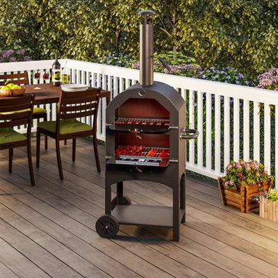 Outdoor pizza oven smoker & bbq best sale
