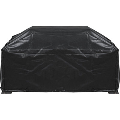 Outdoor Rated Fire Pit Cover for ys12105 - Black PVC 850mm x 320mm Water & Rain