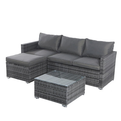 L shaped best sale sofa garden