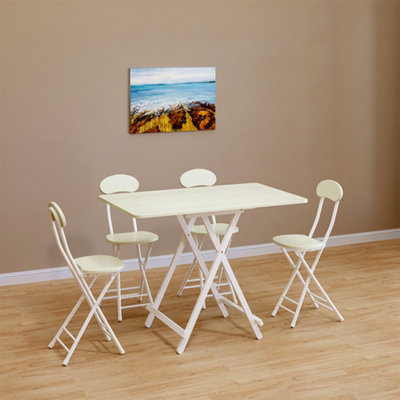 White wooden folding table sale