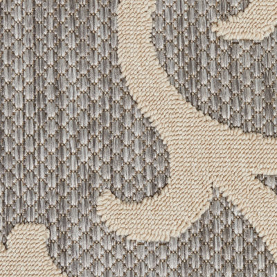 Outdoor Rug, Modern Rug, Optical (3D) DiningRoom Rug, Grey Outdoor Rug, Stain-Resistant Abstract Rug-122cm X 183cm