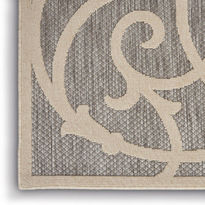 Outdoor Rug, Modern Rug, Optical (3D) DiningRoom Rug, Grey Outdoor Rug, Stain-Resistant Abstract Rug-122cm X 183cm