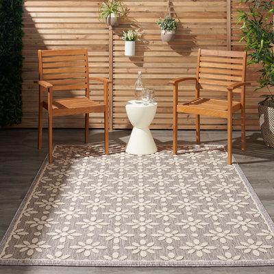 Outdoor Rug, Modern Rug, Optical (3D) DiningRoom Rug, Grey Outdoor Rug, Stain-Resistant Abstract Rug-160cm X 221cm