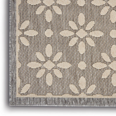 Outdoor Rug, Modern Rug, Optical (3D) DiningRoom Rug, Grey Outdoor Rug, Stain-Resistant Abstract Rug-160cm X 221cm