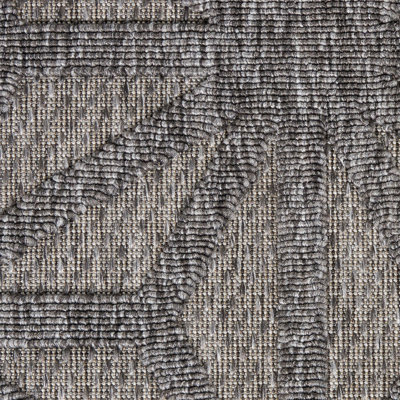 Outdoor Rug, Optical (3D) DiningRoom Rug, Dark Grey Outdoor Rug, Stain-Resistant Kitchen Abstract Rug-239cm X 300cm