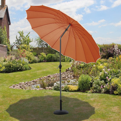 Outdoor Shanghai 2.7m Parasol Terracotta w/Crank & Tilt