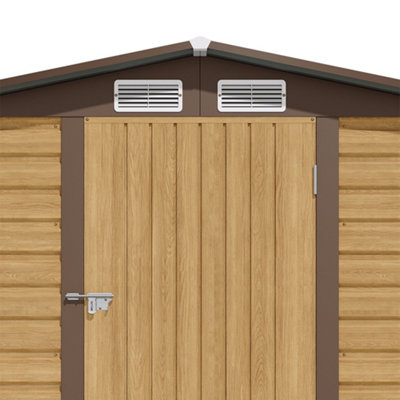 OUTDOOR SINGLE DOOR GALVANIZED STEEL SHED 186.8CM H STORAGE SHED