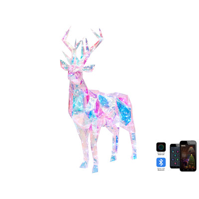 Outdoor Smart LED Decoration with App Reindeer 90 cm Multicolour POLARIS