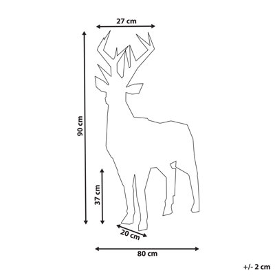 Outdoor Smart LED Decoration with App Reindeer 90 cm Multicolour POLARIS