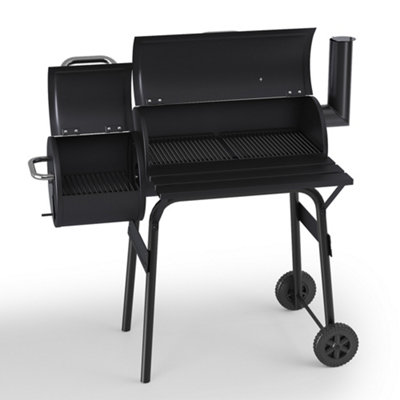Outdoor Smoker Barbecue Charcoal BBQ Grill with Portable Trolley