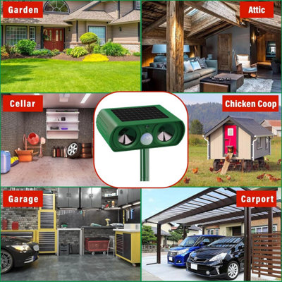 Outdoor Solar Cat Repeller, Ultrasonic Cat Repellent, Effectively ...