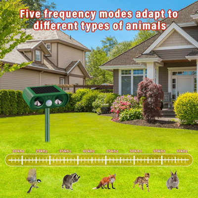 Outdoor Solar Cat Repeller, Ultrasonic Cat Repellent, Effectively ...