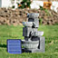 Outdoor Solar Power Garden Water Feature Fountain Rockery Decor 465 mm