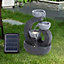 Outdoor Solar Powered Water Fountain Rockery Decor 26cm W x 26cm D x 38.5cm H