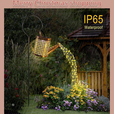 thumbnail image 2 of Solar Watering Can Outdoor Lights - Decorative Garden Lantern With Twinkling String Lights 2 of 12