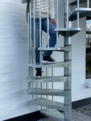 Outdoor Sprial Staircase Dolle Toronto 125cm