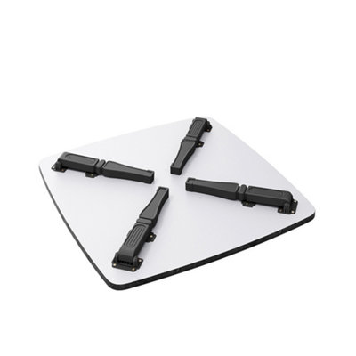 Outdoor Square Black MDF Wooden Tabletop Folding Table Coffee Table with Plastic Leg 70X70CM