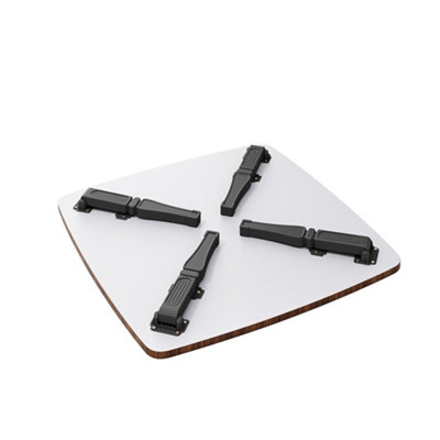 Outdoor Square Black MDF Wooden Tabletop Folding Table Foldable Table with Plastic Leg 70X70CM