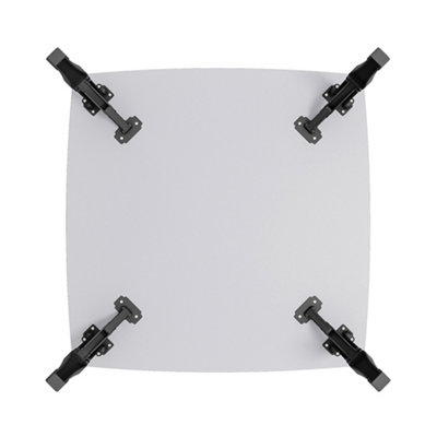 Outdoor Square Black MDF Wooden Tabletop Folding Table Foldable Table with Plastic Leg 800x800 mm