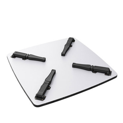 Outdoor Square Black MDF Wooden Tabletop Folding Table Foldable Table with Plastic Leg 800x800 mm