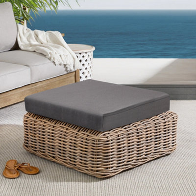 Outdoor Square Seat Cushion Dark Grey 45 x 45cm