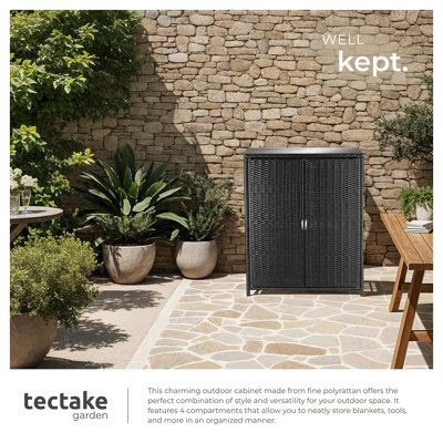 Photo inspiration: Fresh Look at Outdoor Storage Cabinet Monza 3 Removable Shelves Safety Glass Panel