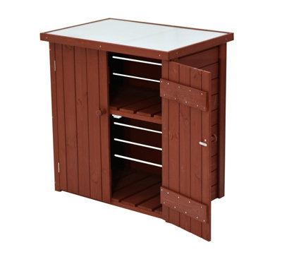 Outdoor Storage Cabinet - Wood - L84 x W54 x H91 cm - Tulip Red