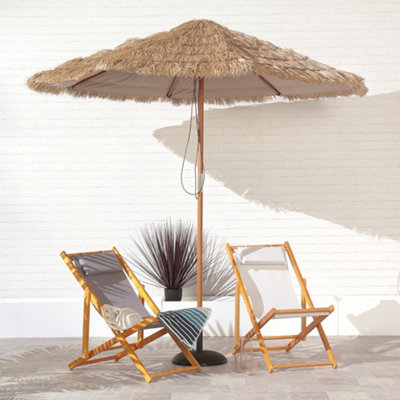 Outdoor Suntime Garden 2.7m Tiki Parasol Wooden