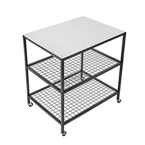 Outdoor Table With Wheels For A Pizza Oven Or Barbeque