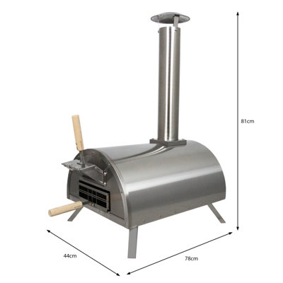 Outdoor Tabletop Pizza Oven Smoker Barbeque Countertop Garden with Pizza Peel, Pizza Stone, Pizza Cutter, Rain Cover