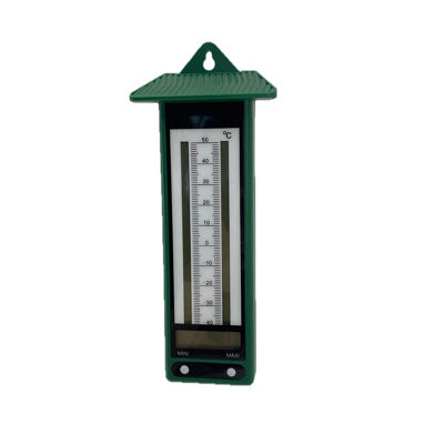 Outdoor Thermometer with Min & Max - Battery Powered Wall or Fence Mounted Easy to Read Temperature Reader with LCD Display