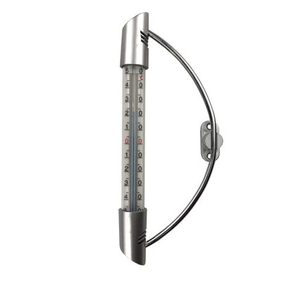 Outdoor Thermometer with Stylish Design - Suitable For Outside Wall Greenhouse Patio Shed Garage