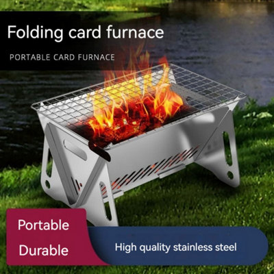 Outdoor Ultra Light Foldable Multi-Purpose Piece  Stainless Steel Barbecue Stove