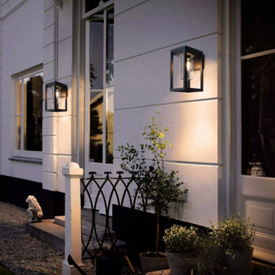 Outdoor Wall Light Lantern Clear Diffuser Rectangular Lantern ZLC376 ...