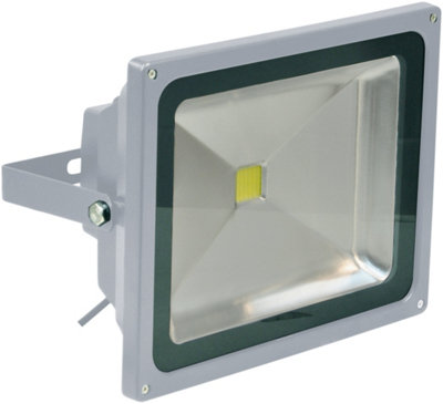 Outdoor Waterproof IP65 Grey LED Security Flood Light 50W DIY at B&Q