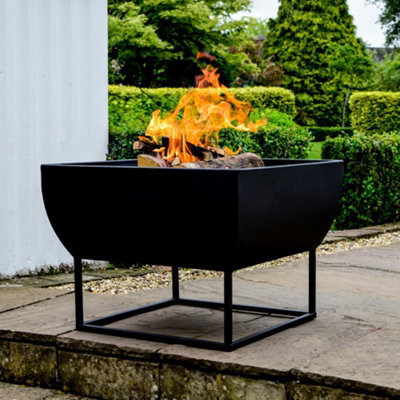 Outdoor Windermere Firebowl Black Iron H36cm W50Cm