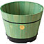 Outdoor Wooden Barrel Garden Planter - VegTrug Medium Build-a-Barrel Kit - Sage Green (FSC 100%)