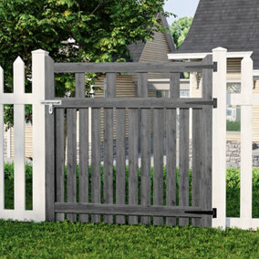 Outdoor Wooden Fence Door Freestanding Pedestrian Garden Gate 120cm W x 120cm H