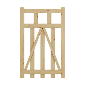 Outdoor Wooden Garden Gate Fence with Door Latch 76cm W x 120cm H