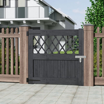 Outdoor Wooden Garden Gate Patio Gate Fence Security Barrier Yard ...