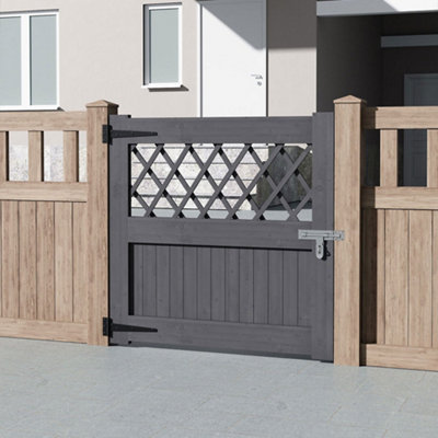 Outdoor Wooden Garden Gate Patio Gate Fence Security Barrier Yard ...