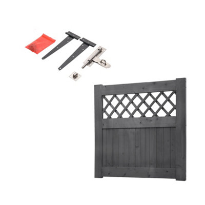 Outdoor Wooden Garden Gate Patio Gate Fence Security Barrier Yard ...
