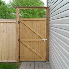 Outdoor  Wooden  Garden Gate Pedestrian Gate Pine  Fence Gate Yard Patio Entrance Way Door Security Barrier